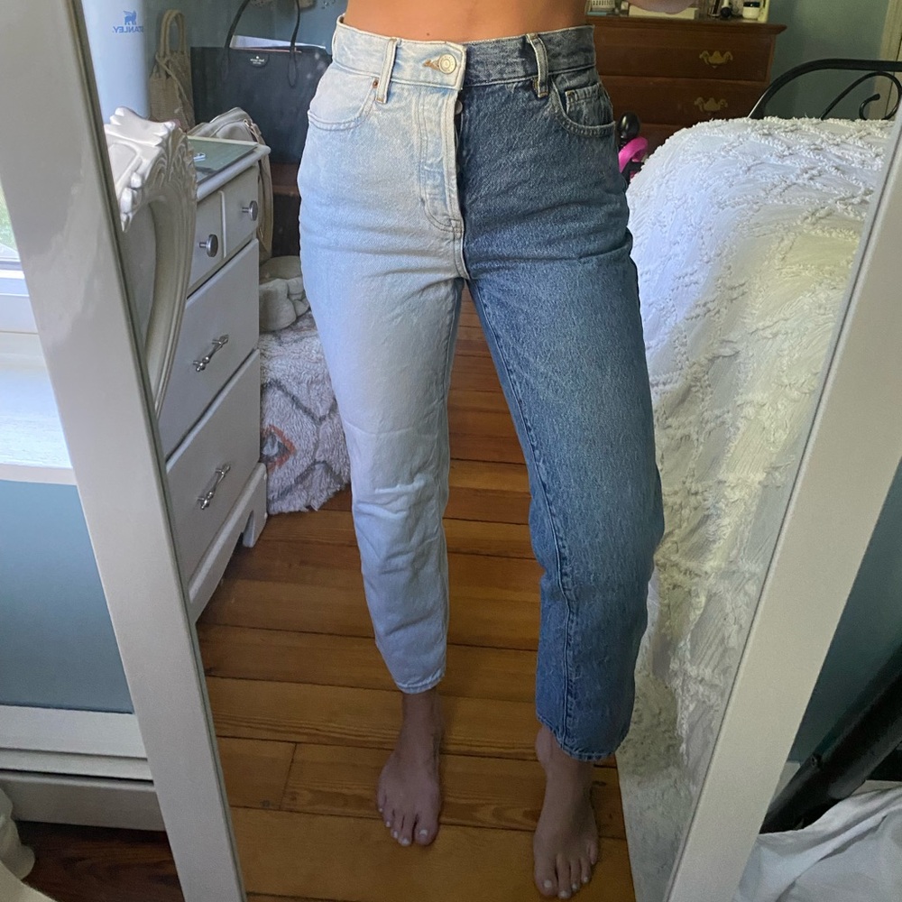 Two Tone Denim Jeans